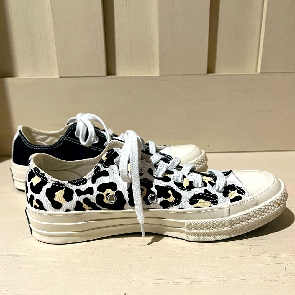 Converse Chuck '70 Ox split logo trainers in leopard print 7